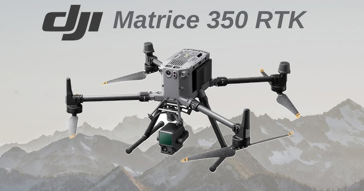 DJI Matrice 350 RTK carrying a LiDAR payload